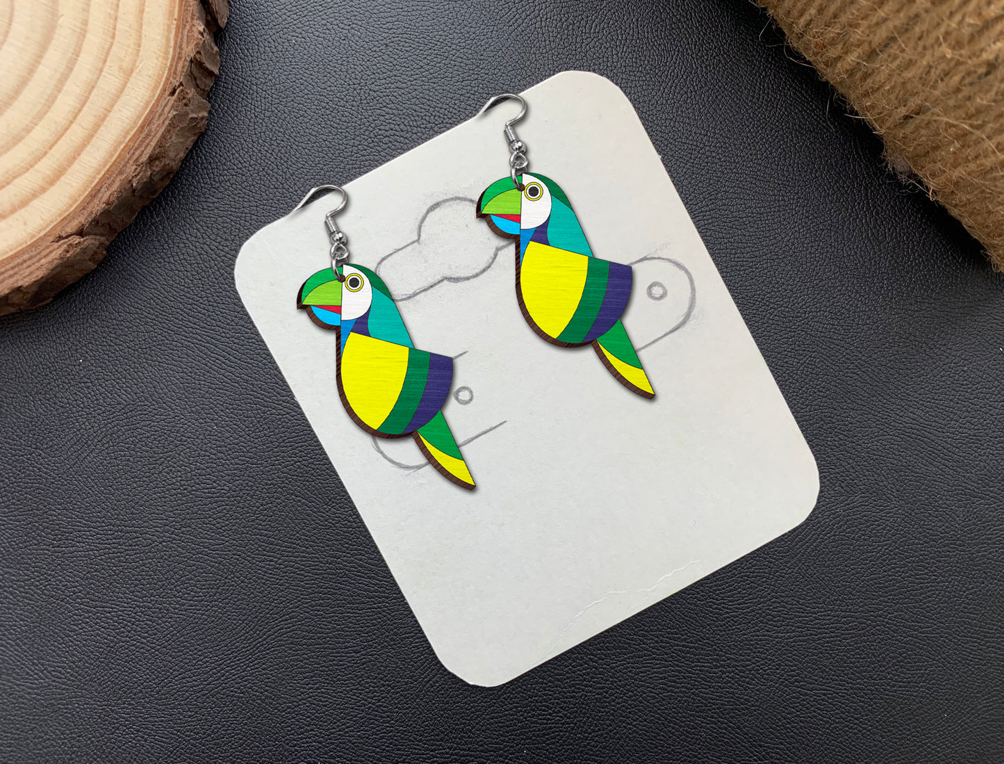 Parrot Earring SVG Bundle Laser Cut File for Glowforge and LightBurn