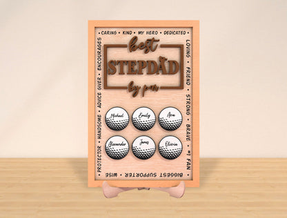Personalized Golf Dad Sign SVG Bundle for Glowforge and xTool