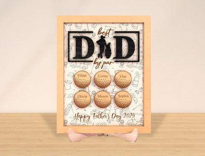 Personalized Golf Dad Sign SVG Laser Cut File for Glowforge and xTool
