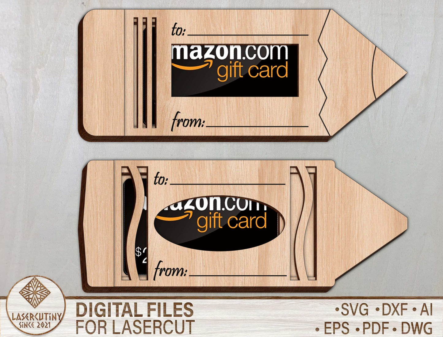 Teacher Gift Card Holder Bundle SVG Laser Cut File for Glowforge and LightBurn