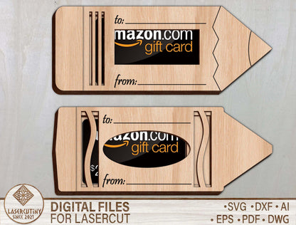 Teacher Gift Card Holder Bundle SVG Laser Cut File for Glowforge and LightBurn