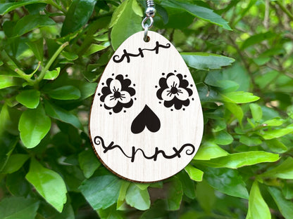 Easter Skull Egg Earrings SVG Floral Skull Easter for LightBurn and xTool