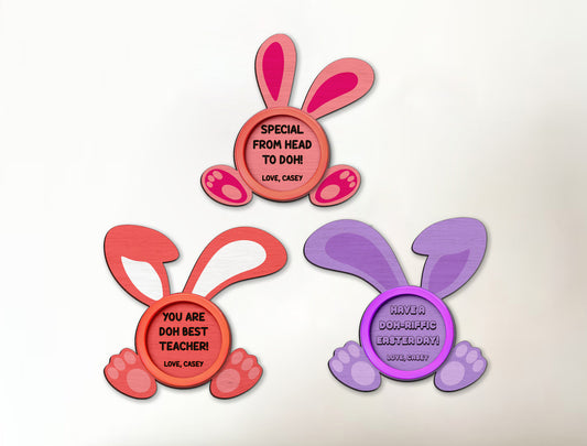 Funny Bunny Ear Tag Sign SVG Bundle 10 Easter Designs for Glowforge