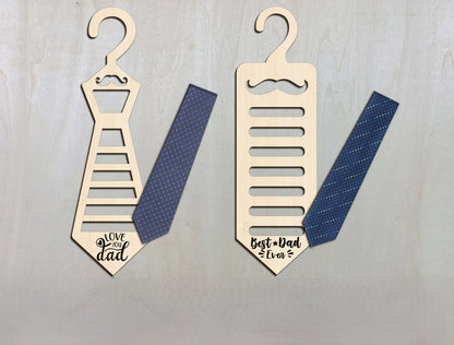 Personalized Dad Tie Rack SVG for Glowforge and xTool