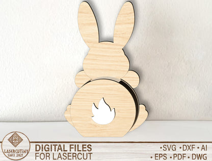 Easter Bunny Chocolate Holder SVG Bunny Egg for Glowforge and xTool