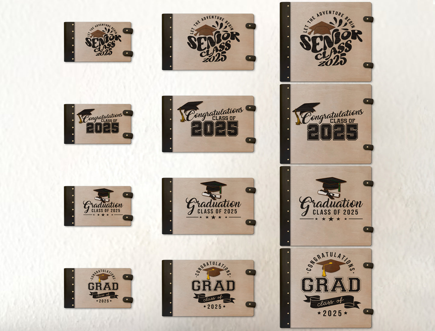 Graduation Guest Book Binder SVG for LightBurn and Glowforge