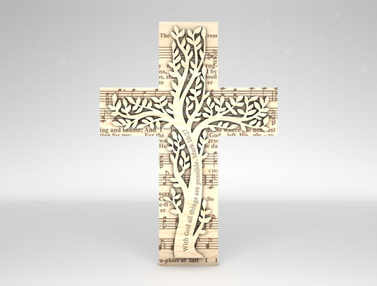 Christian Cross Tabletop Faith Shelf Sign SVG Bundle for Glowforge and xTool