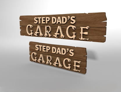 Dad Workshop Garage Sign SVG for Glowforge and xTool Laser File