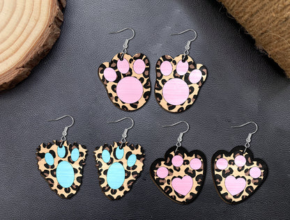 Leopard Bunny Earrings SVG Bundle 12 Animal Print Easter for Glowforge