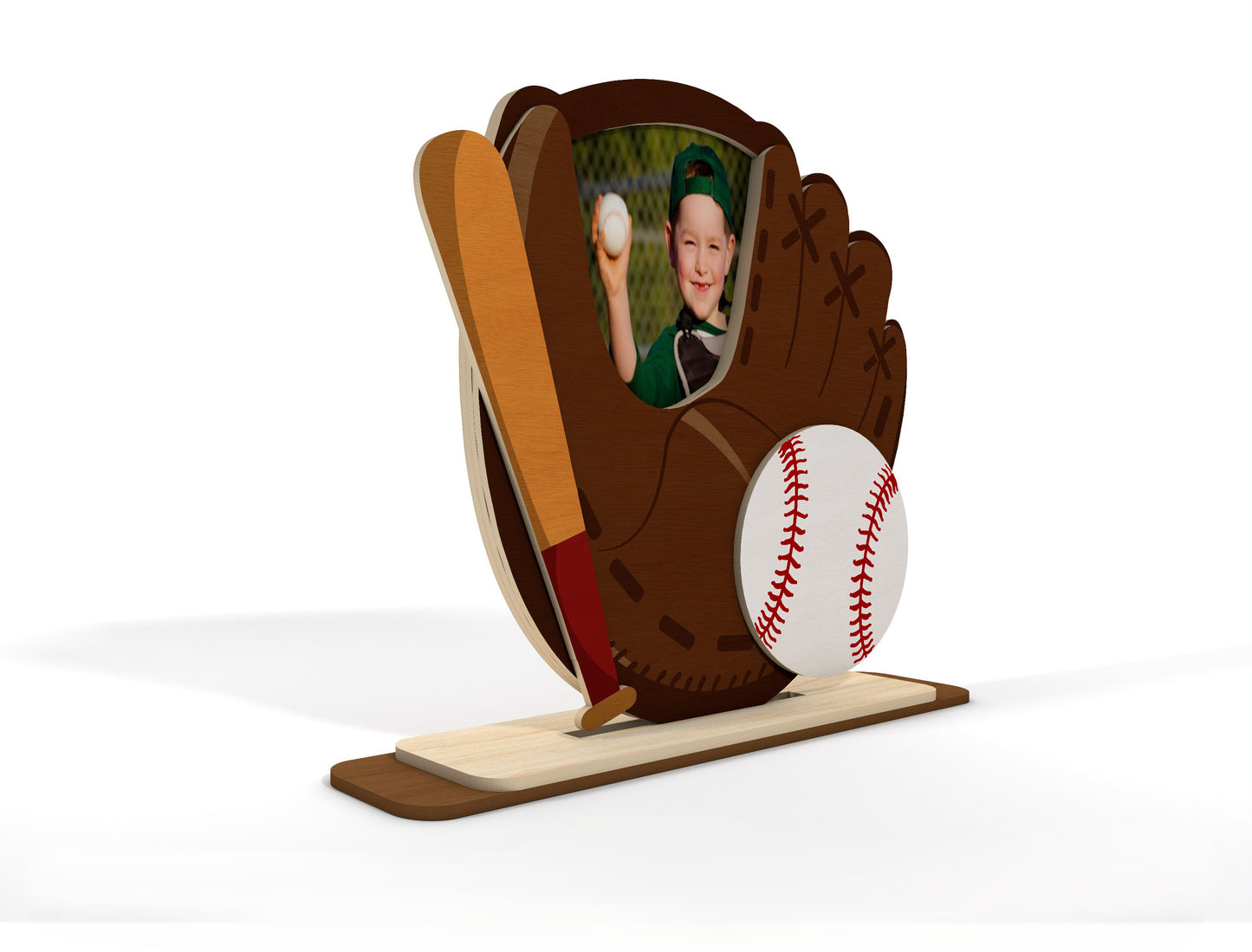 Baseball Photo Magnet SVG Bundle for Dad Laser Cut File