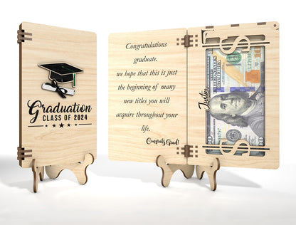 Graduation Money Gift Holder SVG for Glowforge and LightBurn
