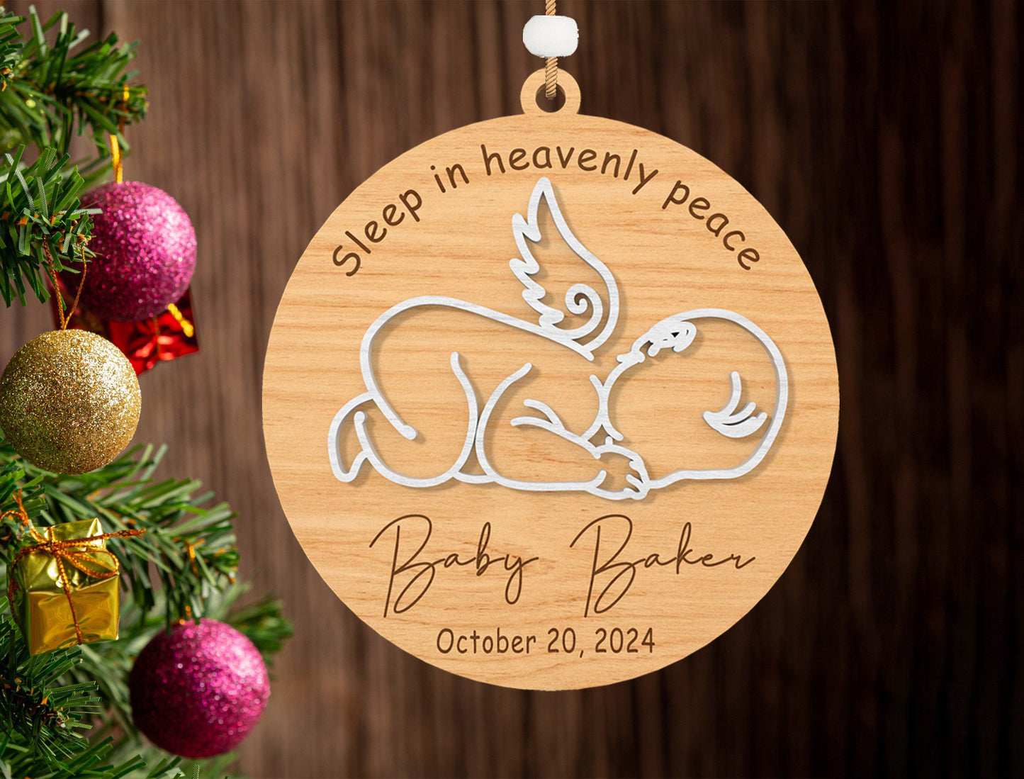 Angel Baby Memorial Ornament SVG Bundle for Glowforge and xTool