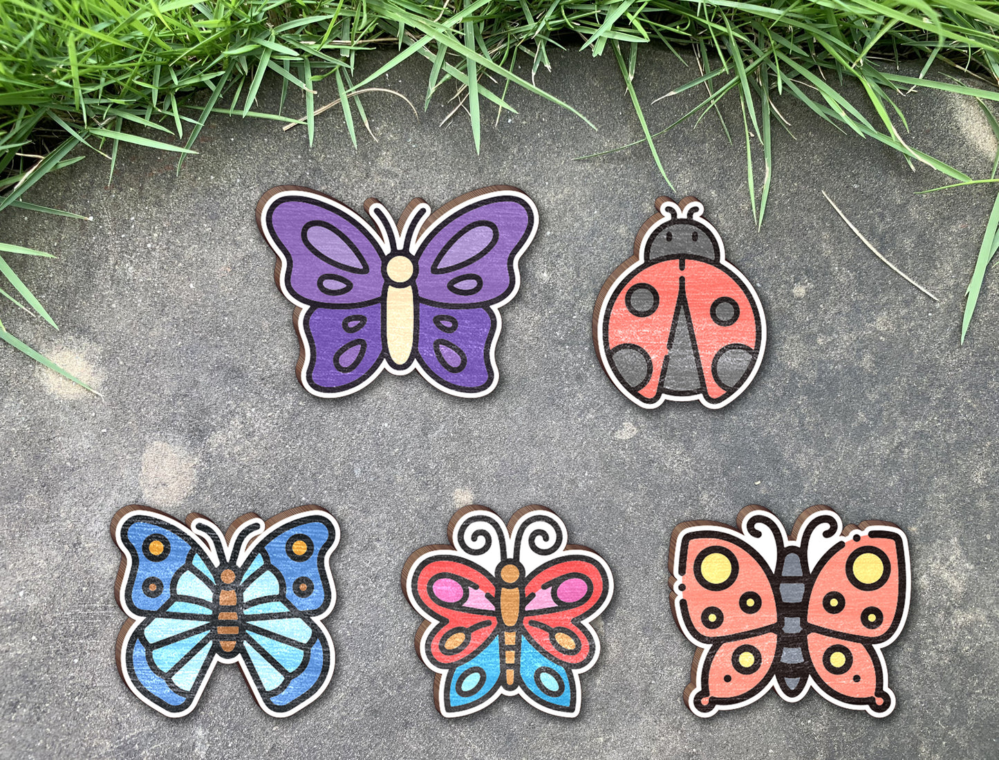 Butterfly and Ladybug Stud Earrings SVG Bundle for xTool and Glowforge