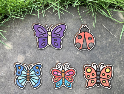 Butterfly and Ladybug Stud Earrings SVG Bundle for xTool and Glowforge