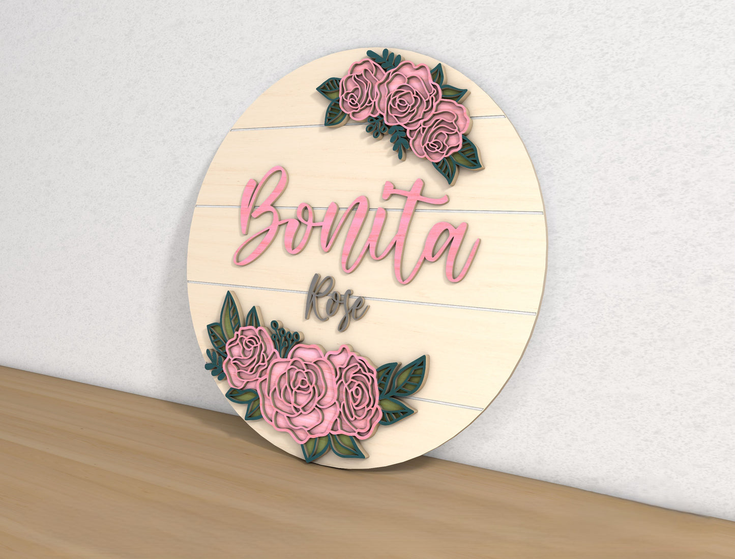 Flower Nursery Name SVG File for Glowforge and LightBurn