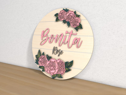 Flower Nursery Name SVG File for Glowforge and LightBurn