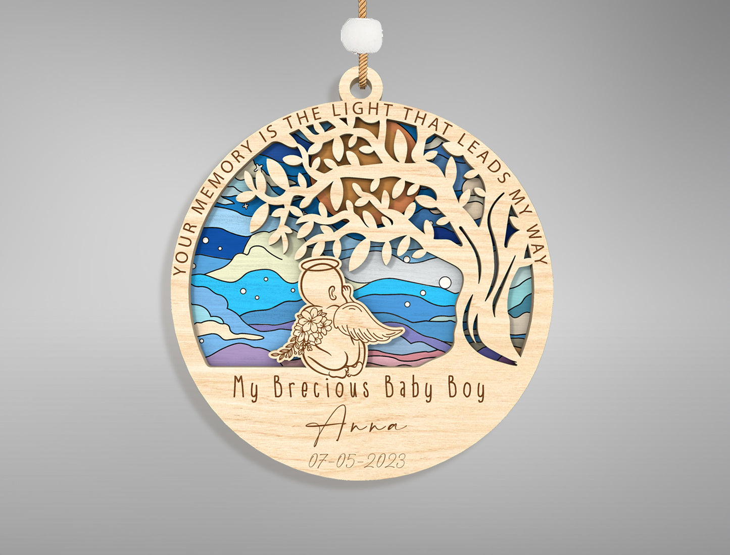 Baby Loss Memorial Ornament SVG Bundle for xTool and Glowforge