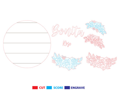 Flower Nursery Name SVG File for Glowforge and LightBurn
