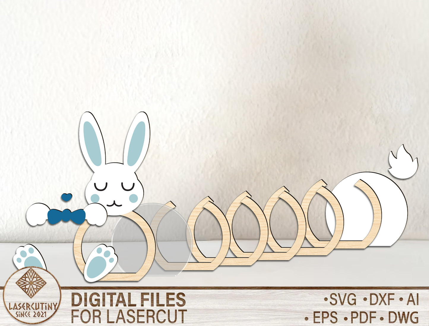 Easter Bunny Chocolate Holder SVG Bunny Egg for Glowforge and xTool