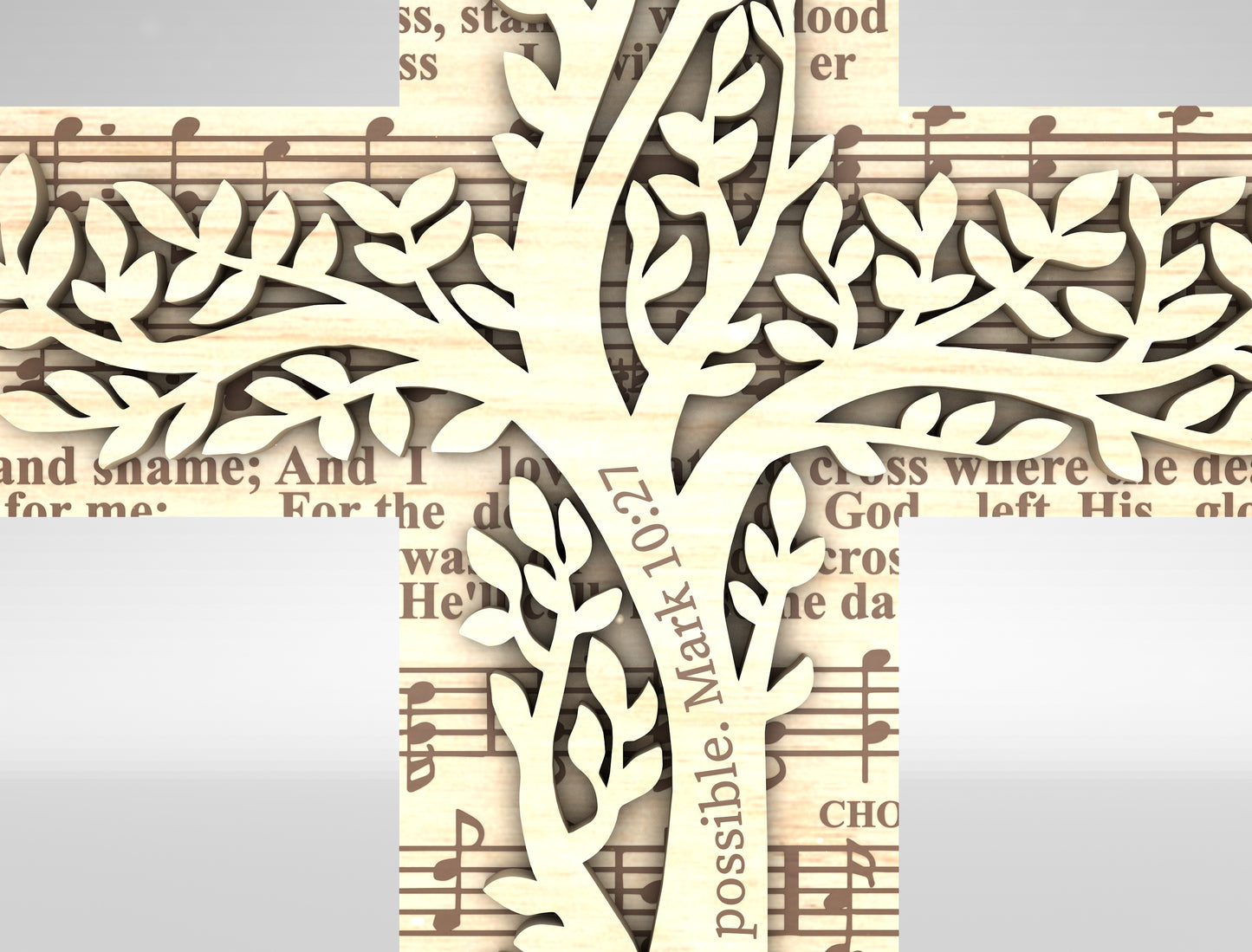 Christian Cross Tabletop Faith Shelf Sign SVG Bundle for Glowforge and xTool