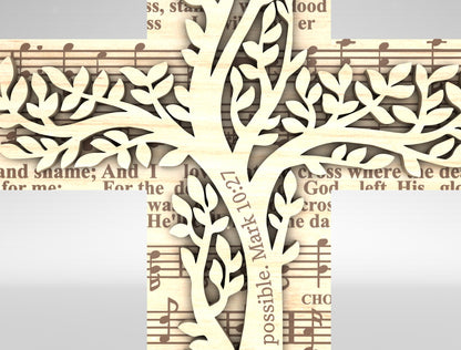 Christian Cross Tabletop Faith Shelf Sign SVG Bundle for Glowforge and xTool