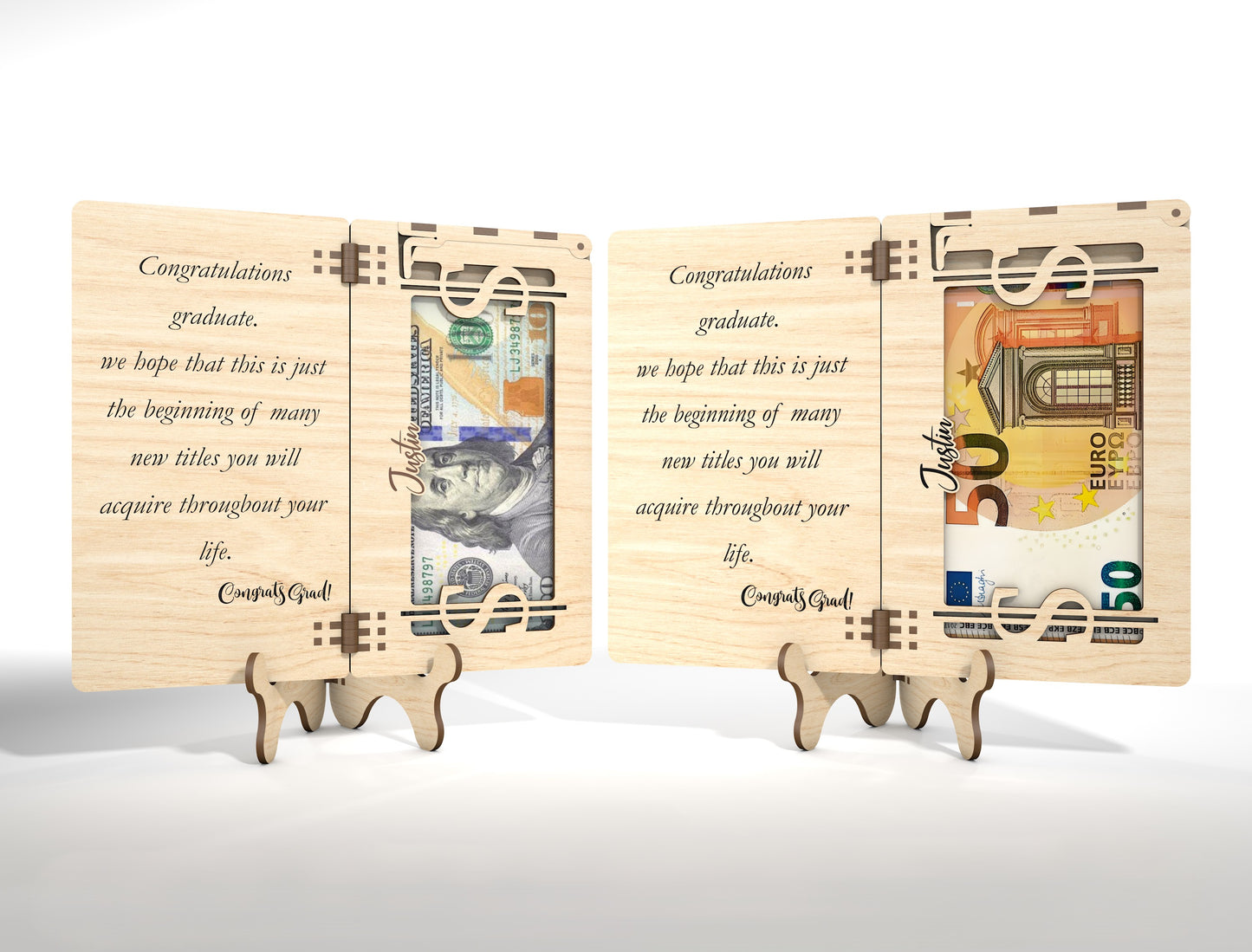 Graduation Money Gift Holder SVG for Glowforge and LightBurn