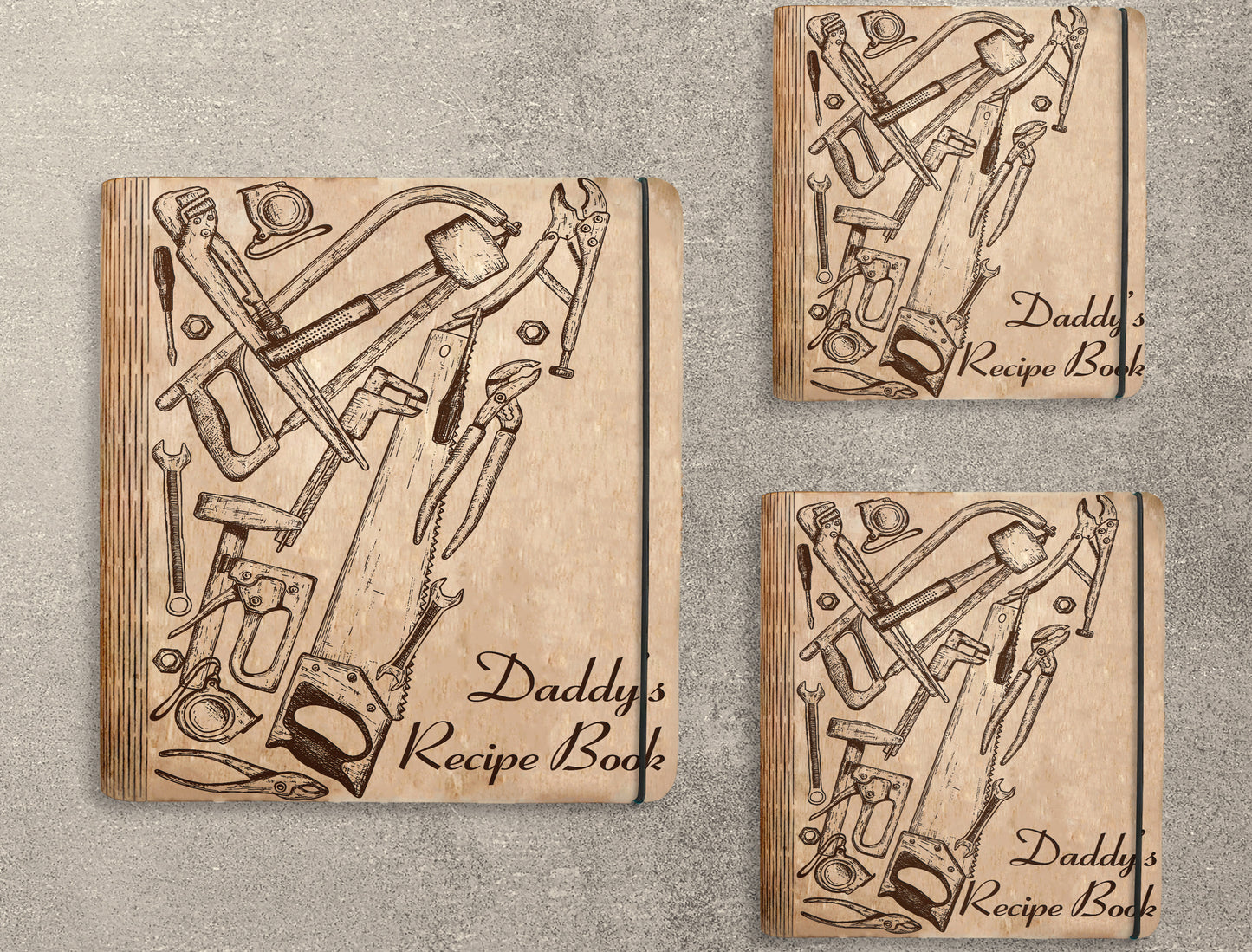 Daddy Recipe Book SVG Bundle for Glowforge and xTool Laser Files