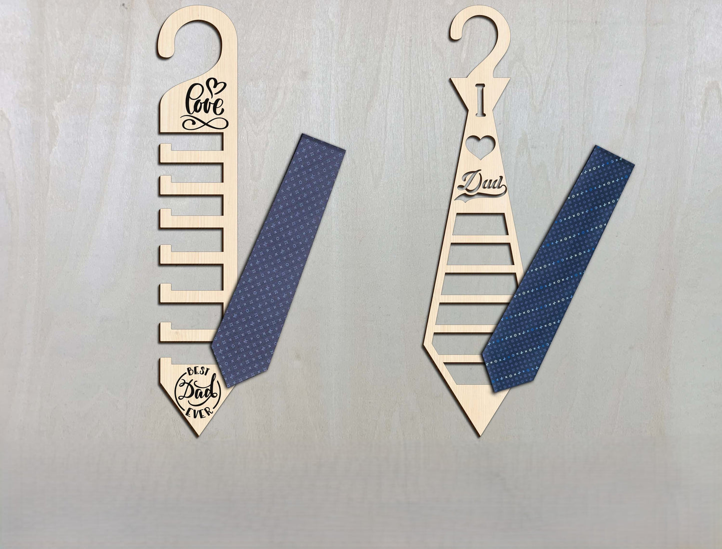 Personalized Dad Tie Rack SVG for Glowforge and xTool
