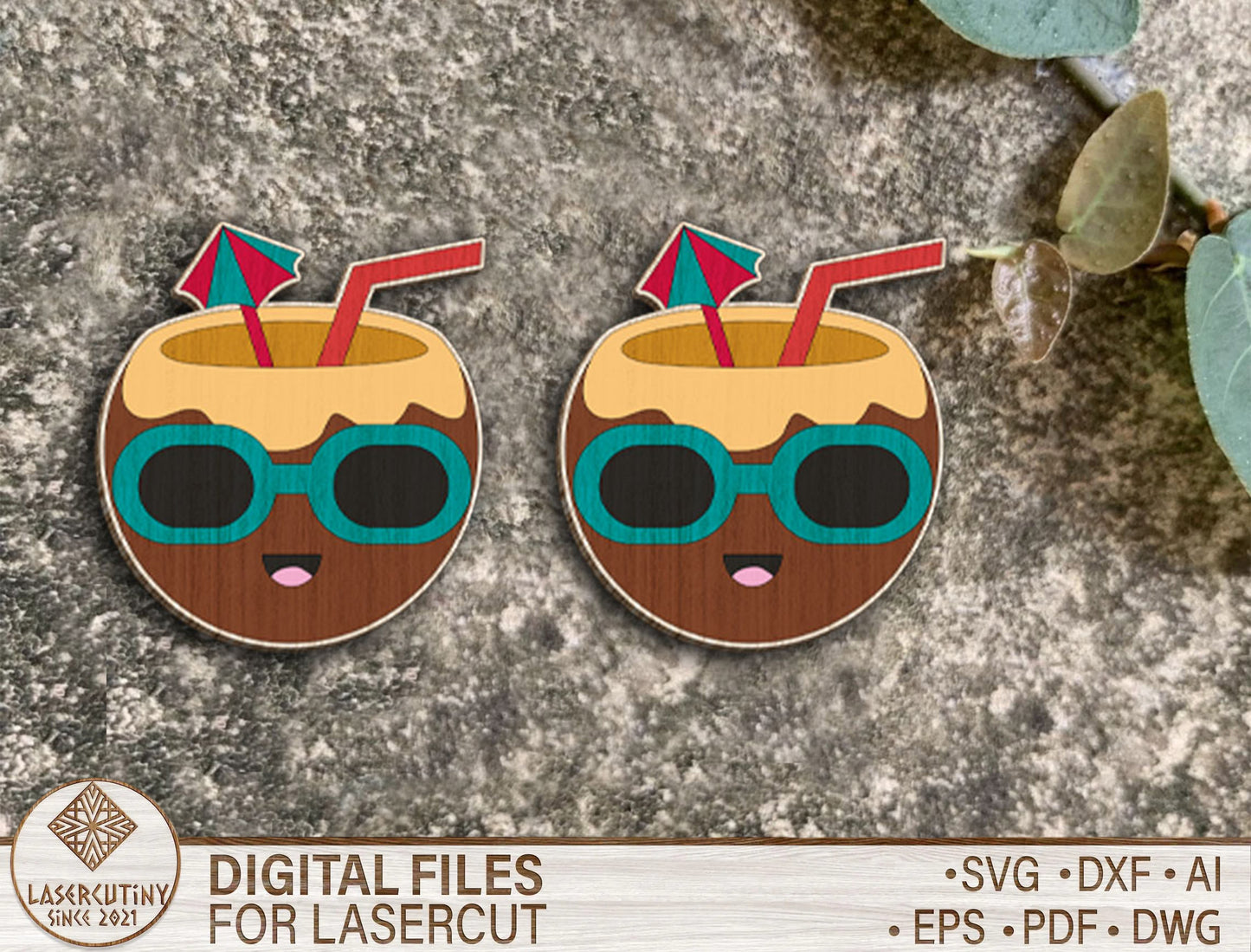 Summer Fruit Sunglasses Earring SVG Bundle with 13 Cute Designs