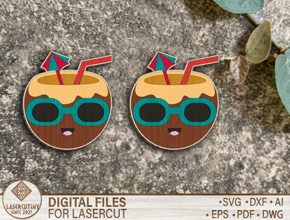 Summer Fruit Sunglasses Earring SVG Bundle with 13 Cute Designs