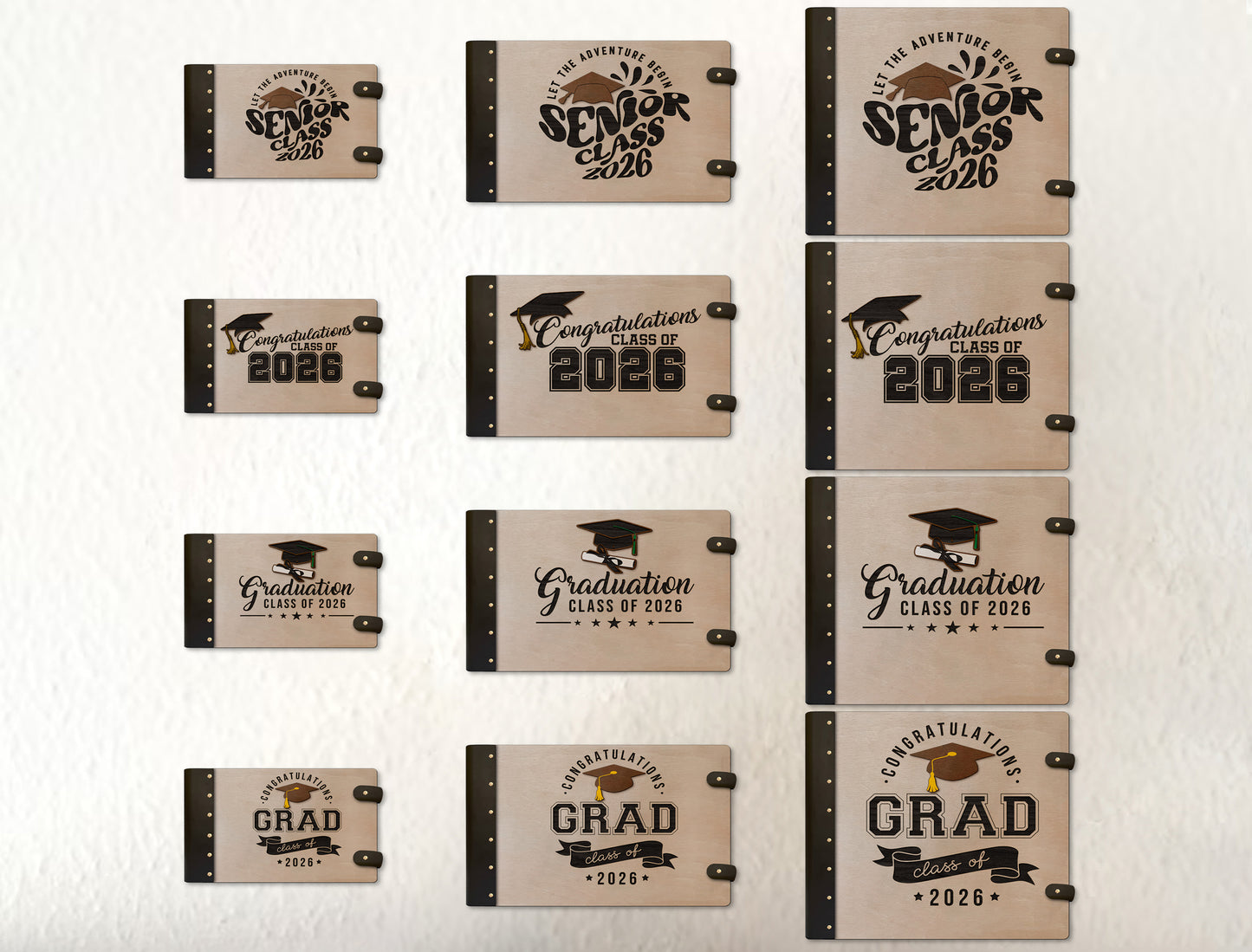 Graduation Guest Book Binder SVG for LightBurn and Glowforge