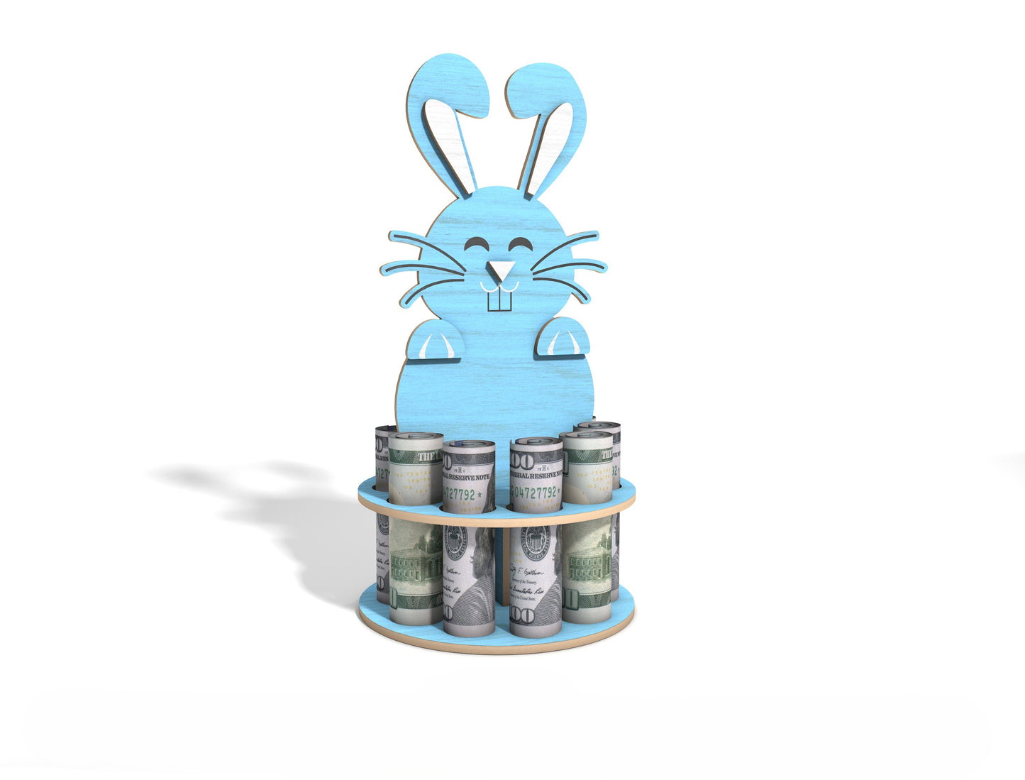 Easter Bunny Money Holder SVG Standing Wooden Money Tree for LightBurn and xTool