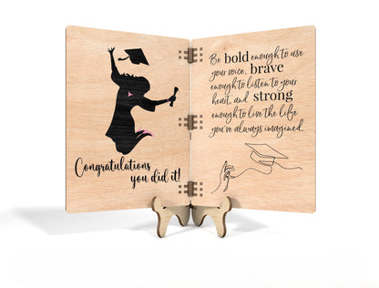 Graduation Folding Gift Card SVG for LightBurn and Glowforge