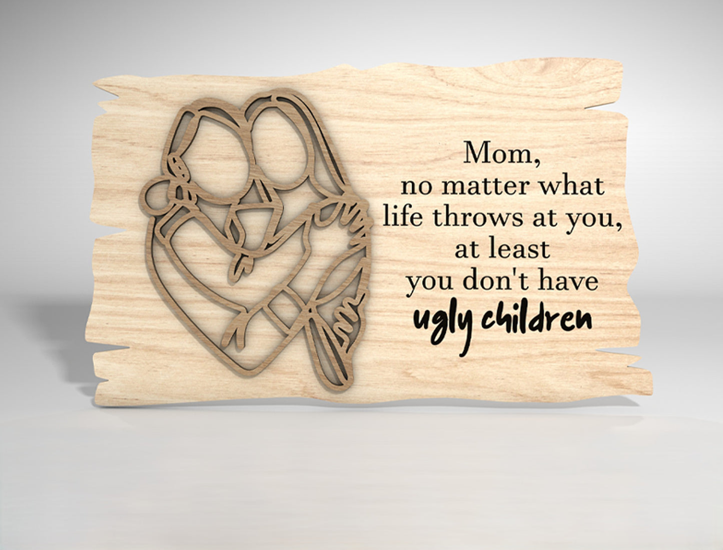 Mother Love Quote Standing Sign SVG Bundle for Glowforge and xTool