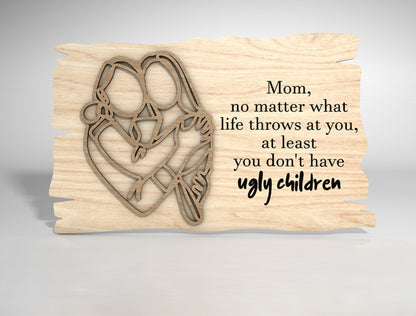 Mother Love Quote Standing Sign SVG Bundle for Glowforge and xTool
