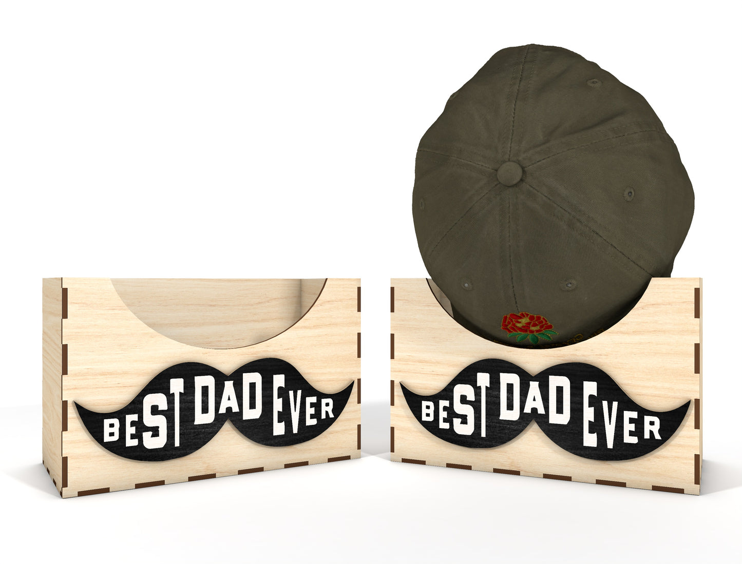 Personalized Dad Hat Holder SVG Bundle Laser Cut File for LightBurn and xTool