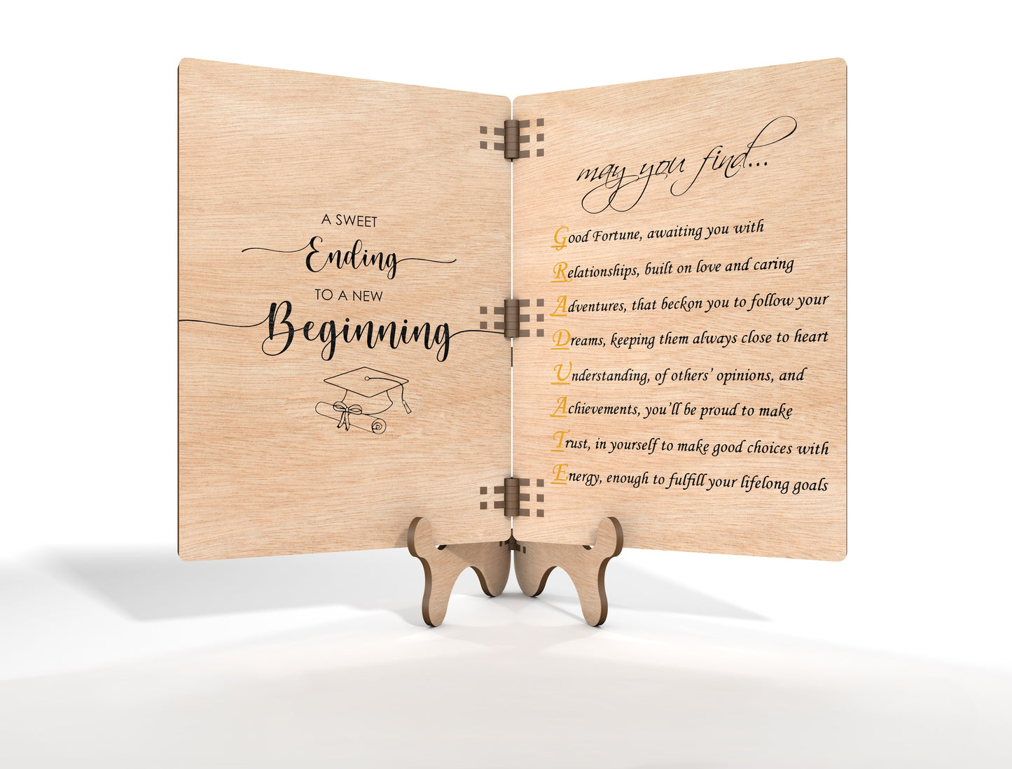 Graduation Folding Card SVG Laser Cut File for xTool and Glowforge