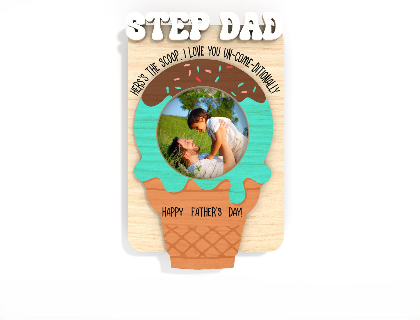 Father's Day Photo Frame Magnet SVG Bundle Laser Cut File for Glowforge and LightBurn