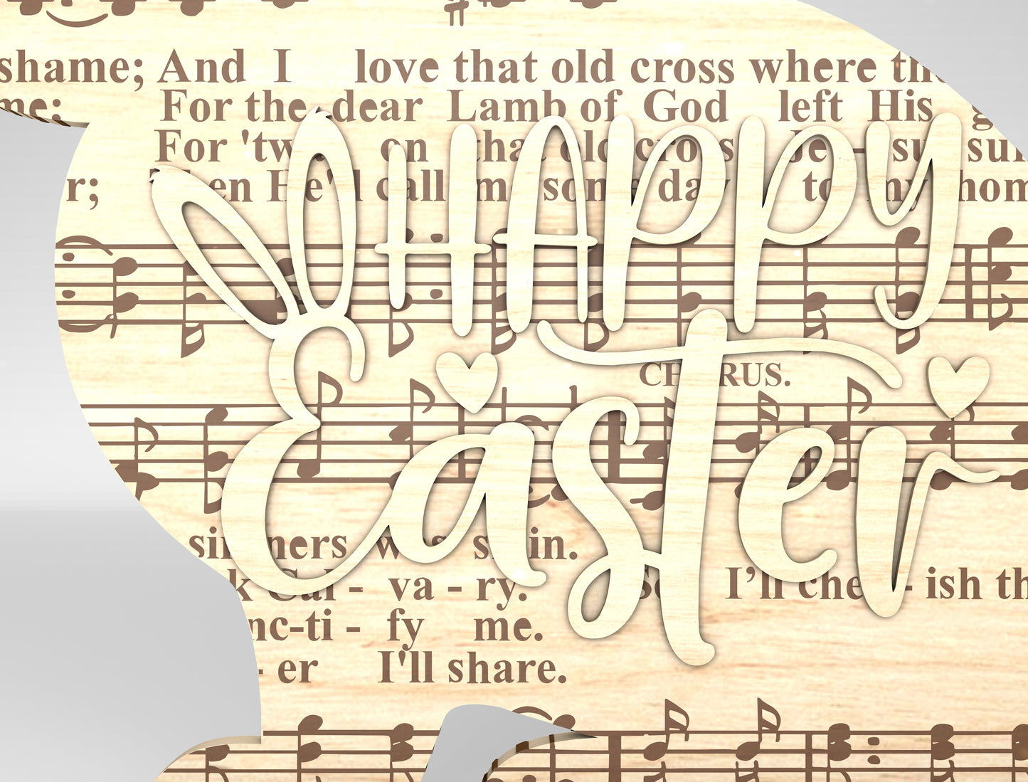 Easter Bunny Tabletop Sign Set SVG Spring Shelf for LightBurn and xTool
