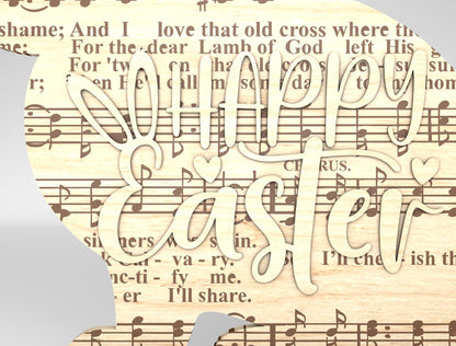 Easter Bunny Tabletop Sign Set SVG Spring Shelf for LightBurn and xTool