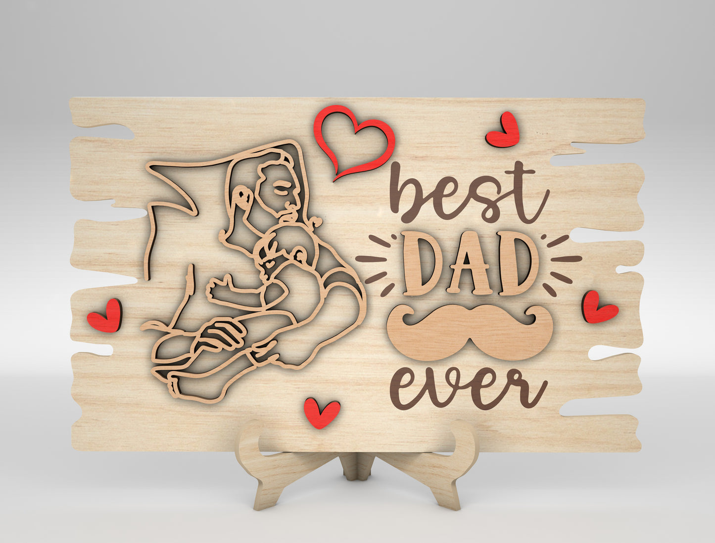 Father's Day Dad Quote Signs SVG Bundle Laser Cut File for xTool and Glowforge