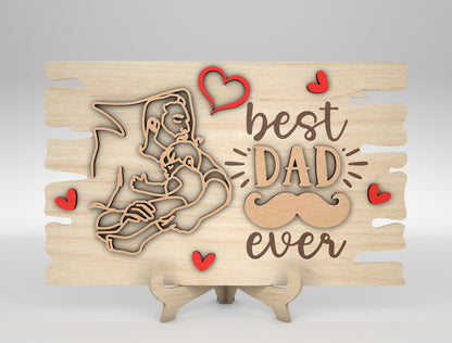 Father's Day Dad Quote Signs SVG Bundle Laser Cut File for xTool and Glowforge