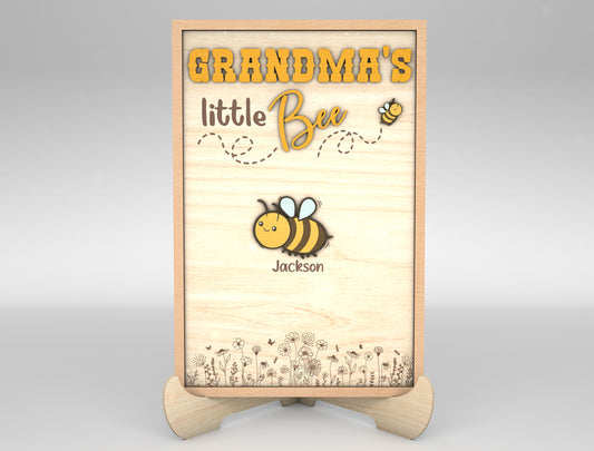 Grandma Bee Reasons to Be Happy Sign SVG for Glowforge and xTool