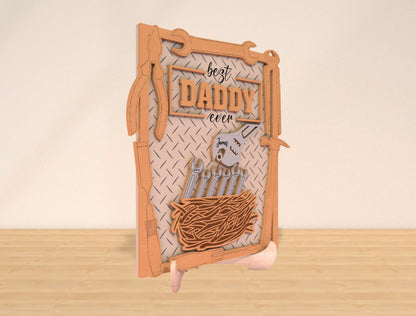 Personalized Tool Dad Sign SVG Laser Cut File for Glowforge and xTool