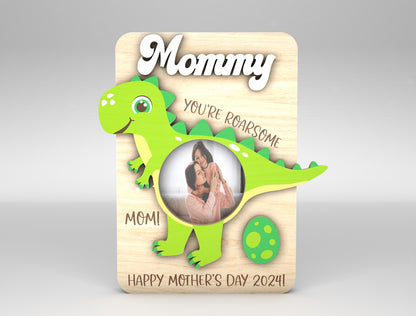 Mom Photo Frame Cute Animal Mother's Day SVG for Glowforge