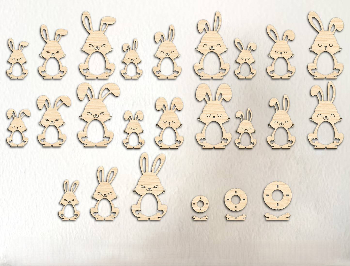 Easter Bunny Egg Holder Stand SVG Cute Bunny for Glowforge and xTool