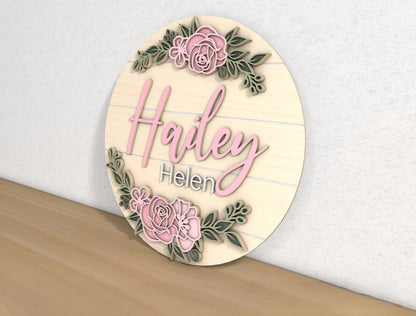 Flower Nursery Door Sign SVG for xTool and Glowforge