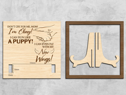 Dog Memorial Collar Frame SVG “I’m Okay” for Glowforge and LightBurn