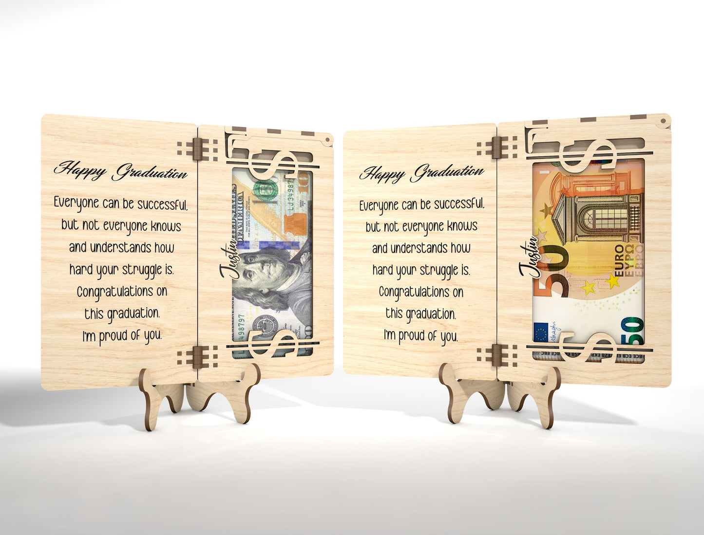 Graduation Cash Gift Holder SVG for xTool and Glowforge