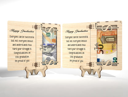 Graduation Cash Gift Holder SVG for xTool and Glowforge